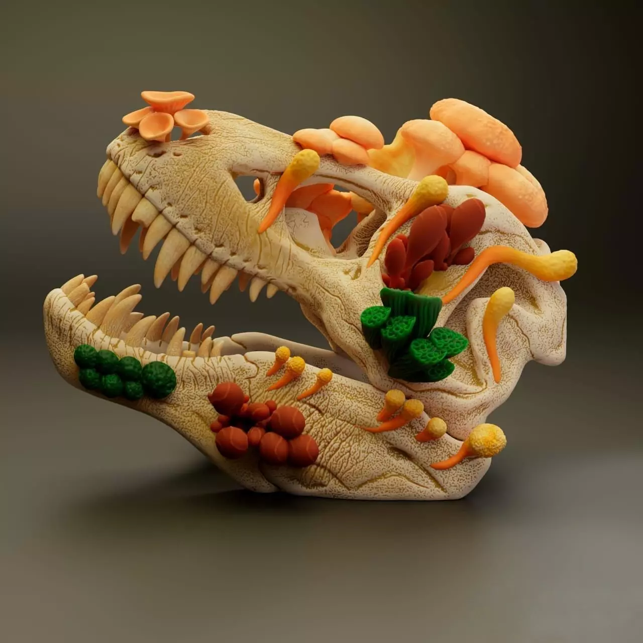 T-REX SKULL - INFECTED - THE LAST OF US - CORDYCEPS 3D print model_0