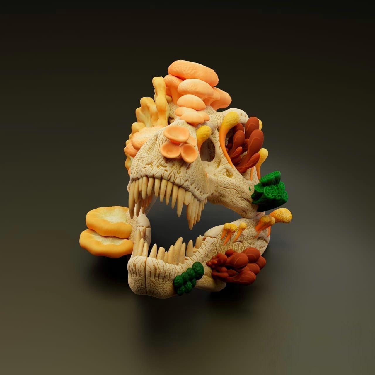 T-REX SKULL - INFECTED - THE LAST OF US - CORDYCEPS 3D print model_2