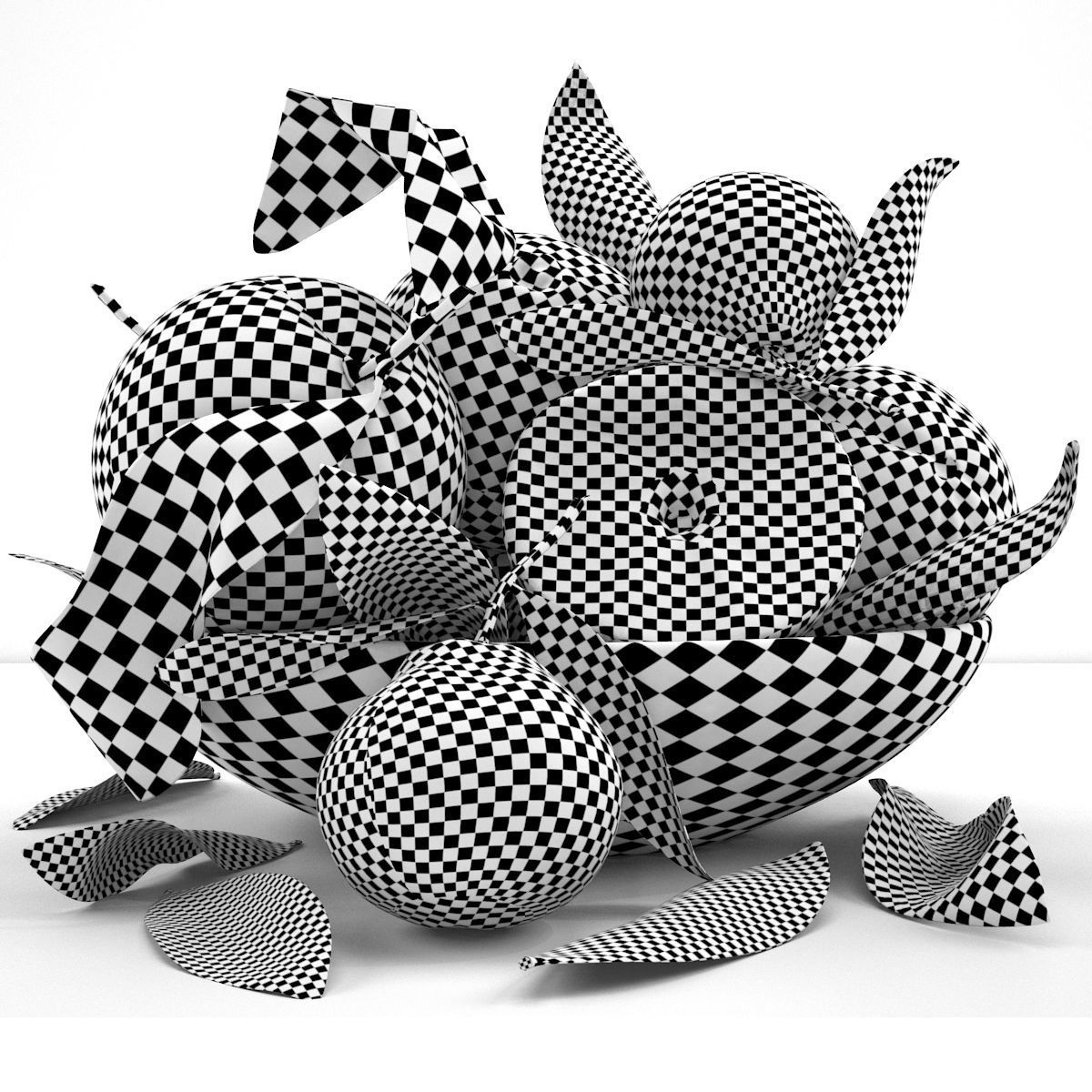 bowls of fruits collection 03 3D model_36