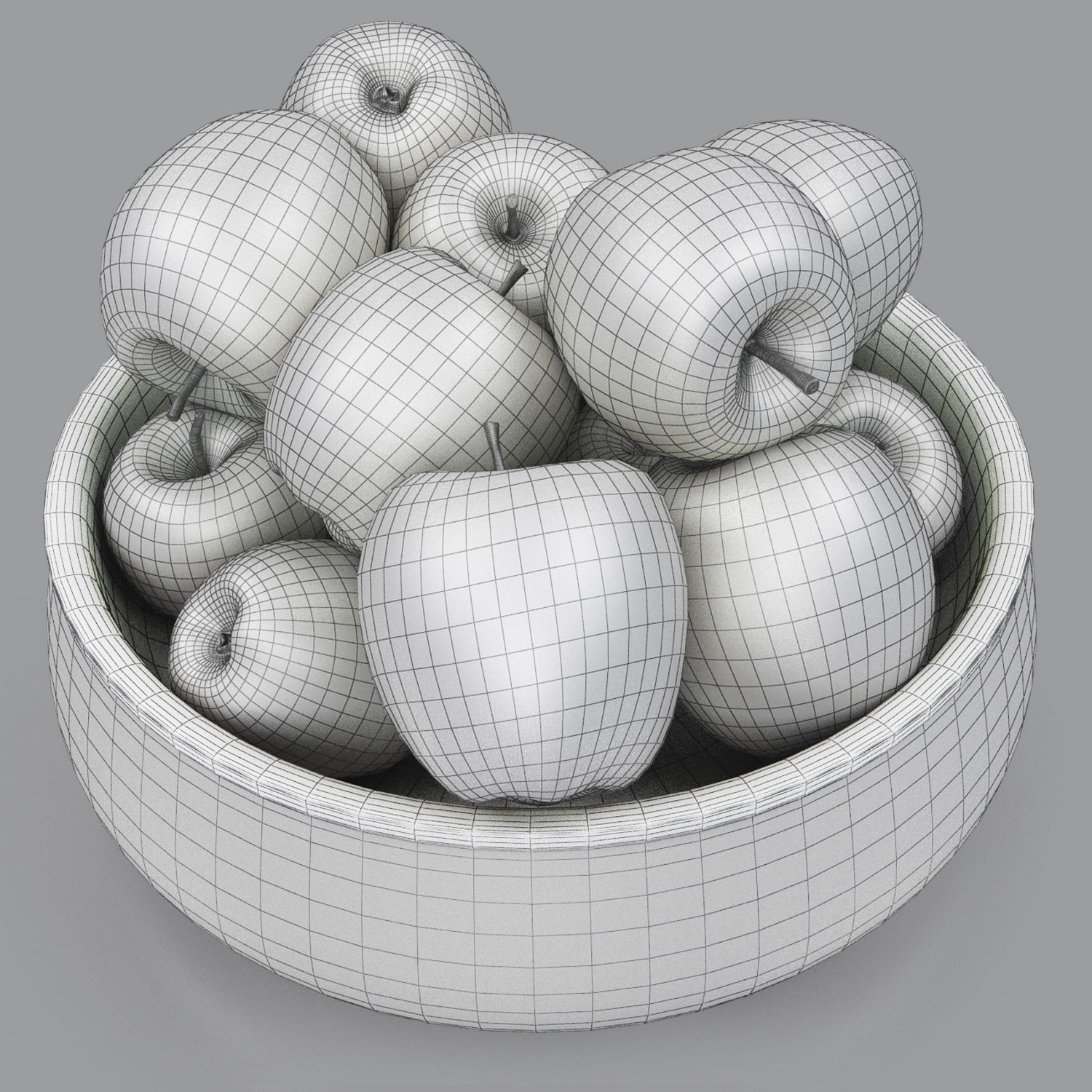 bowls of fruits collection 03 3D model_20