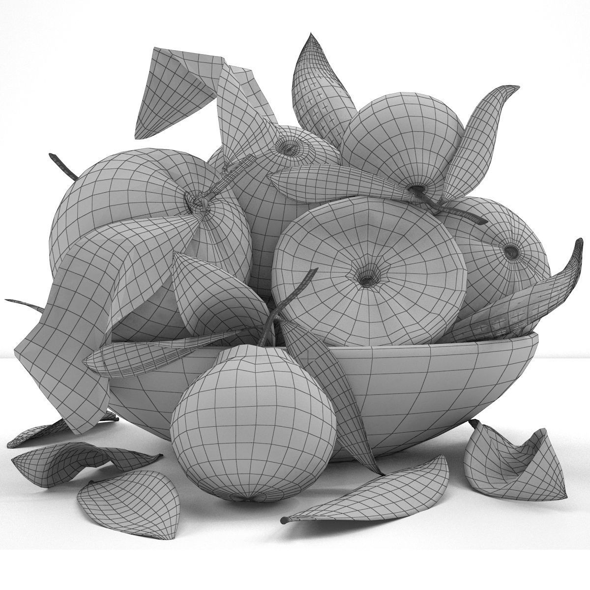 bowls of fruits collection 03 3D model_35