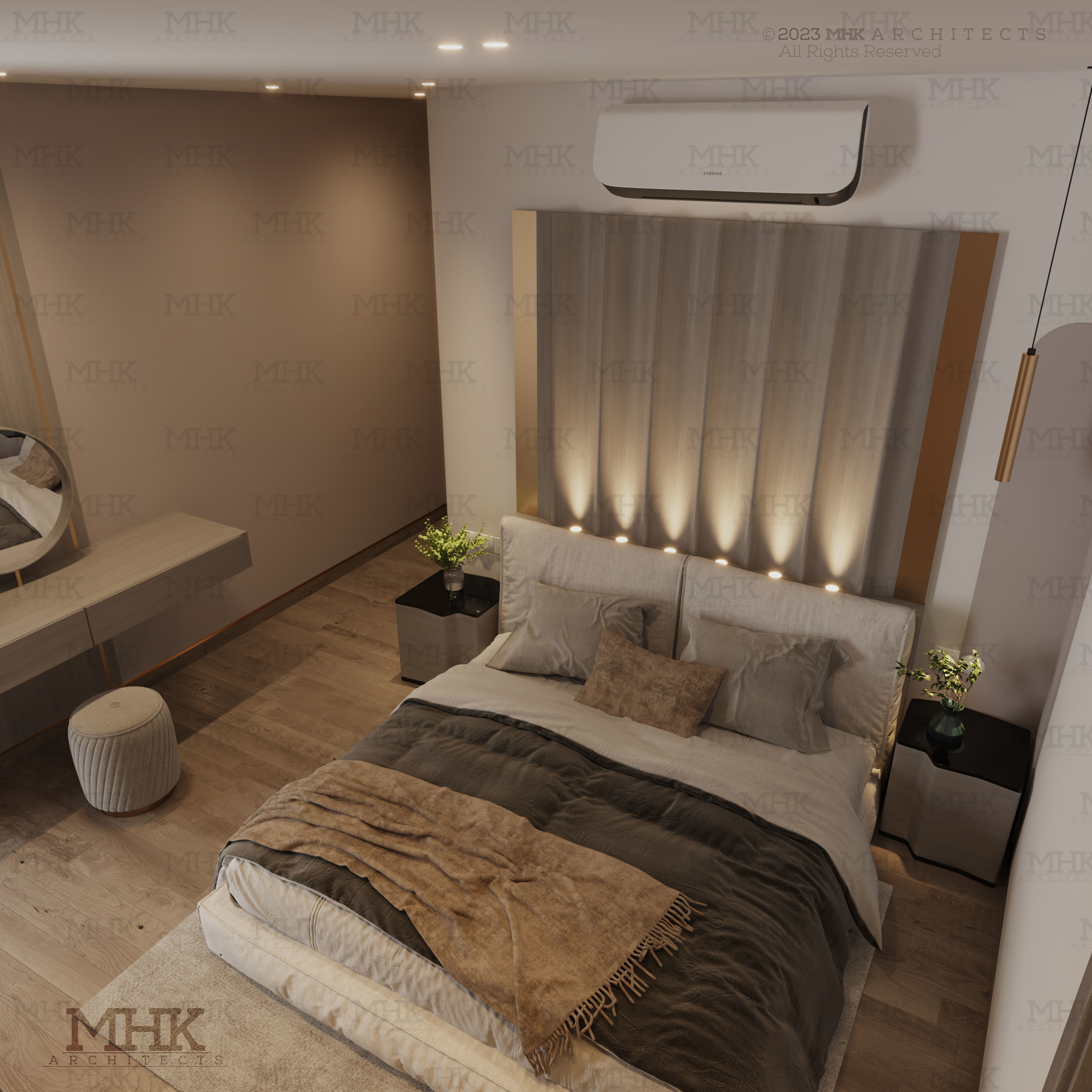 Cozy Master Bedroom with bathroom interior scene 3D model 03 3D model_6