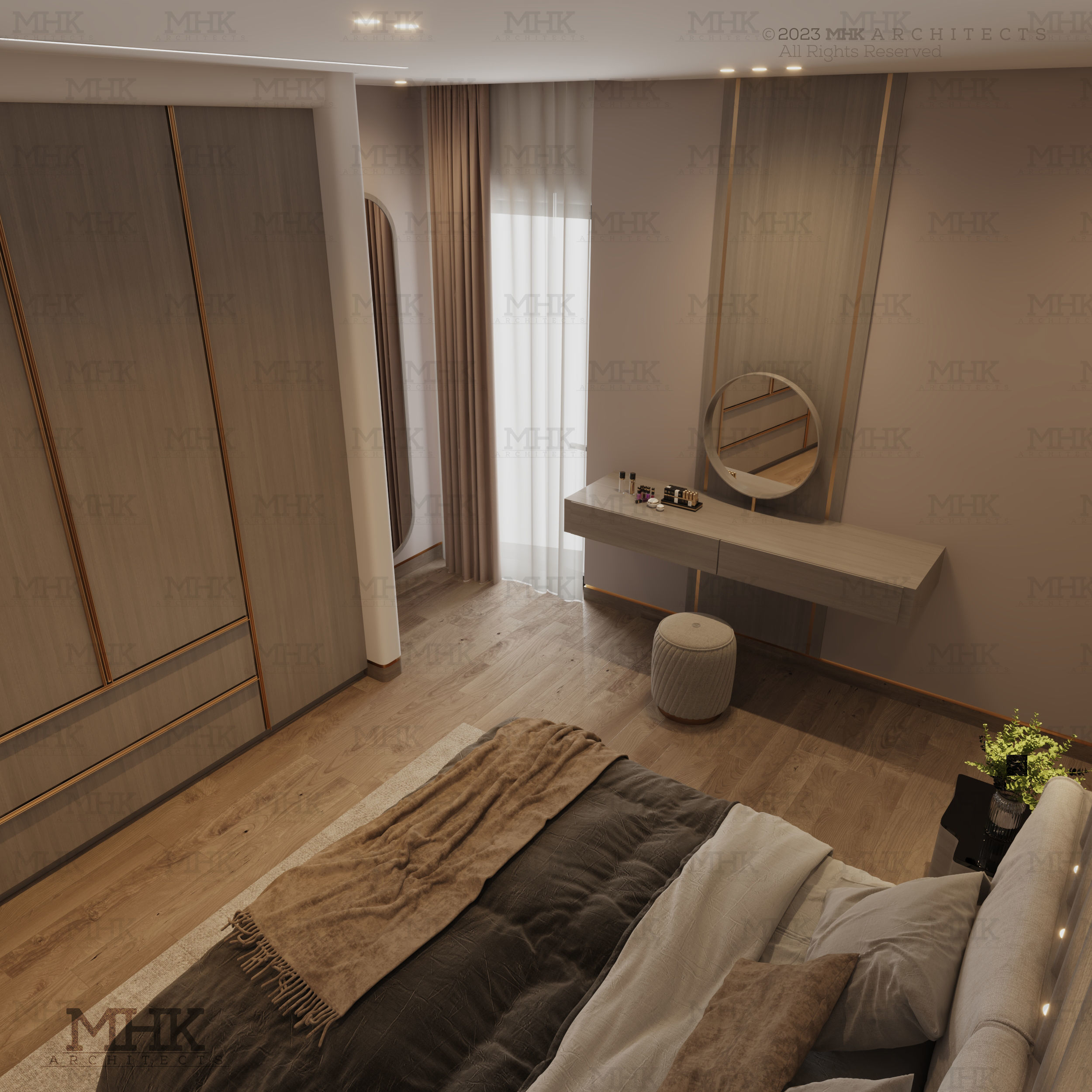 Cozy Master Bedroom with bathroom interior scene 3D model 03 3D model_7