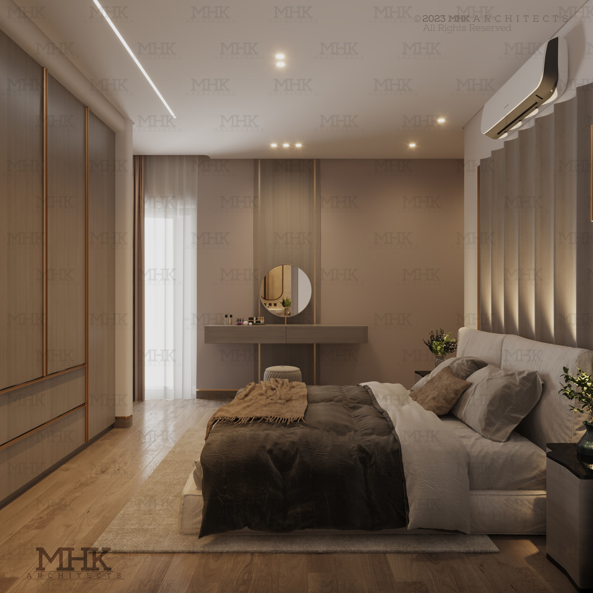 Cozy Master Bedroom with bathroom interior scene 3D model 03 3D model_1