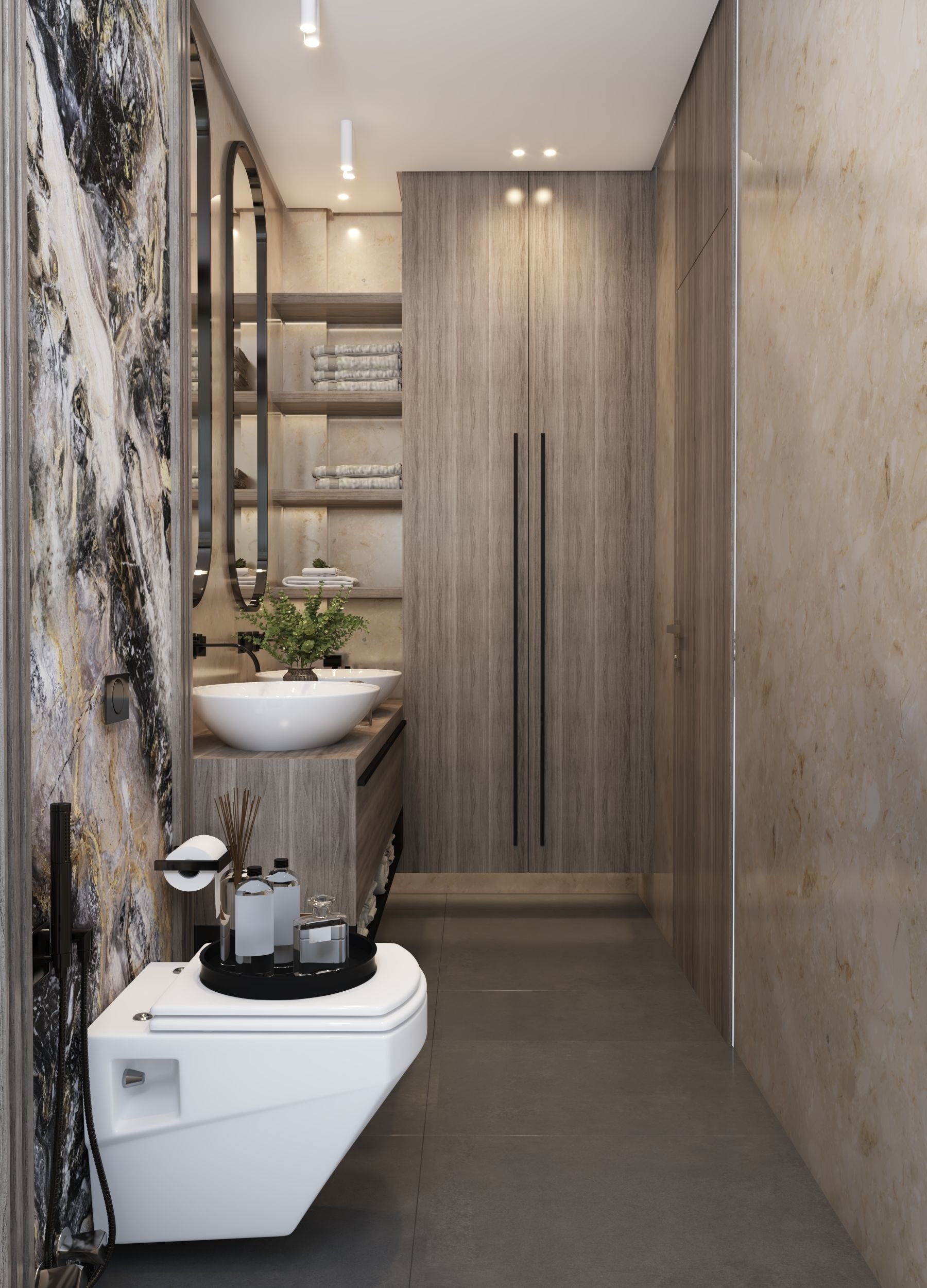 Cozy Master Bedroom with bathroom interior scene 3D model 03 3D model_11