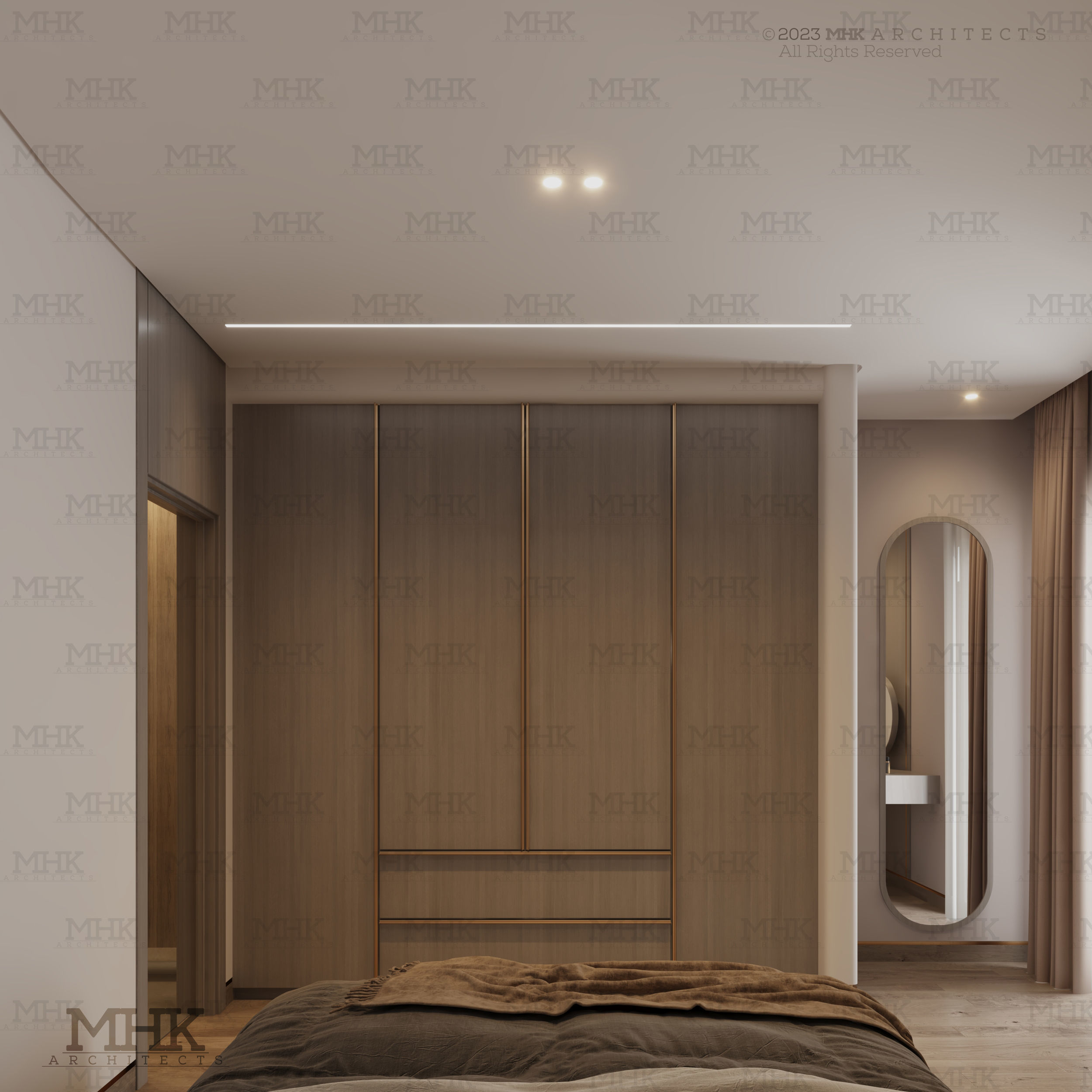Cozy Master Bedroom with bathroom interior scene 3D model 03 3D model_5
