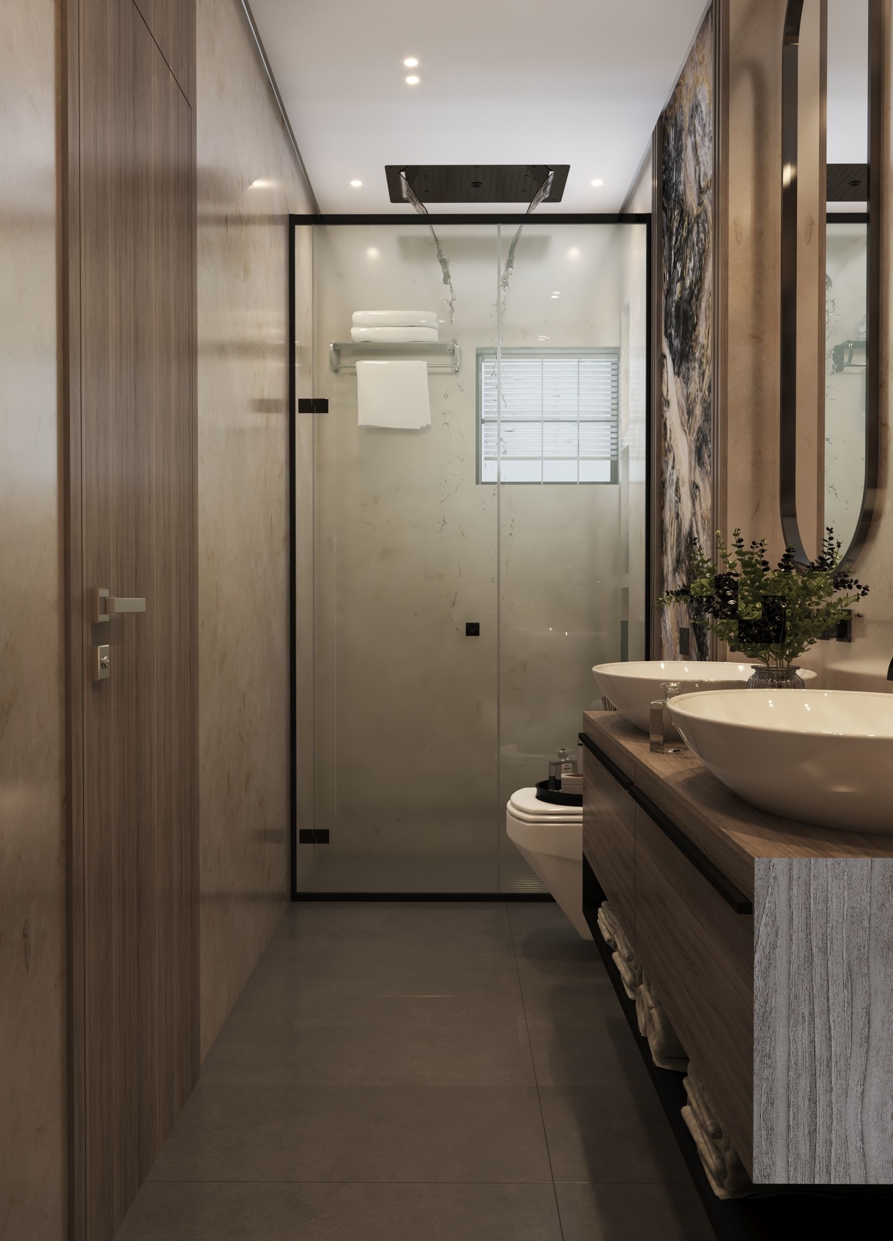 Cozy Master Bedroom with bathroom interior scene 3D model 03 3D model_12