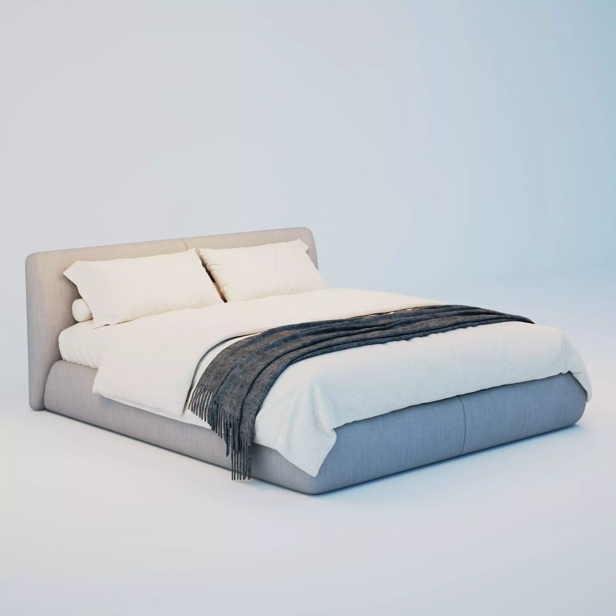 3d Bed modern 3D model_0