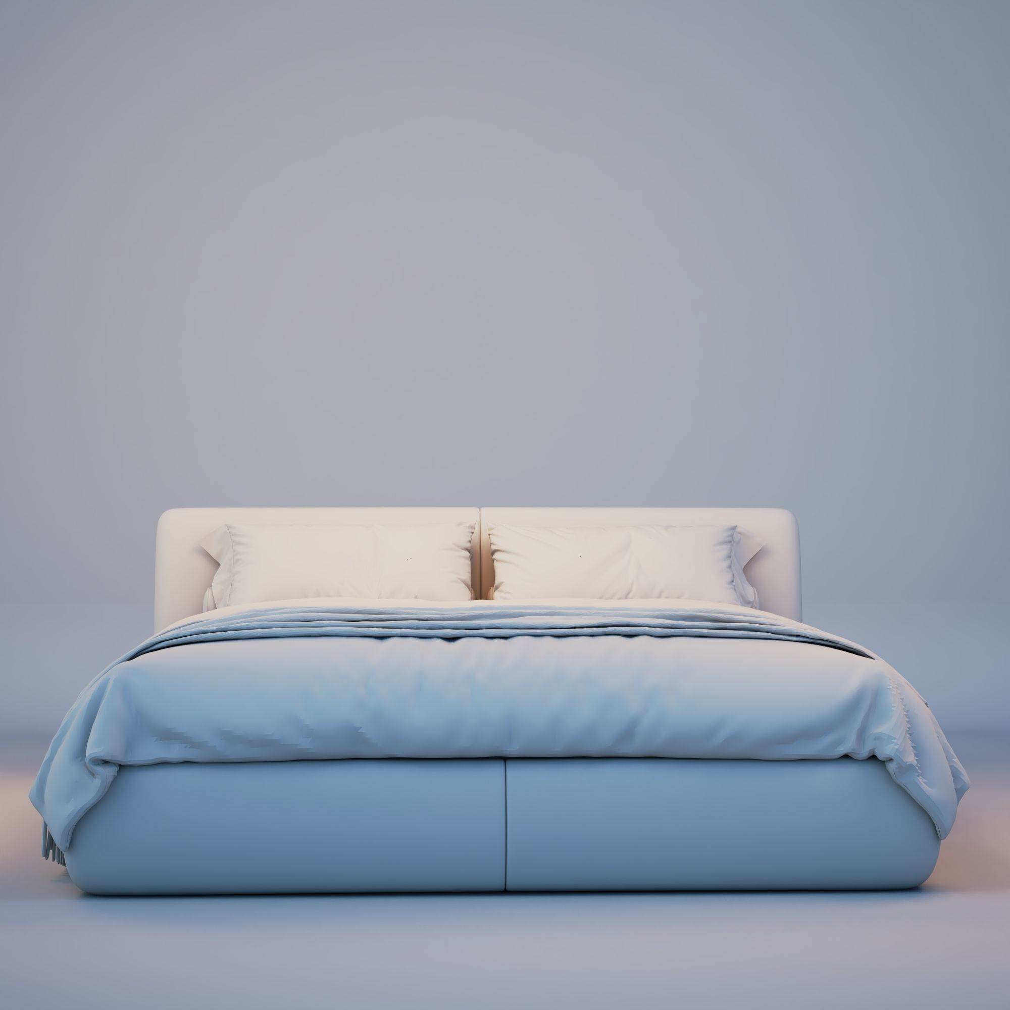 3d Bed modern 3D model_5