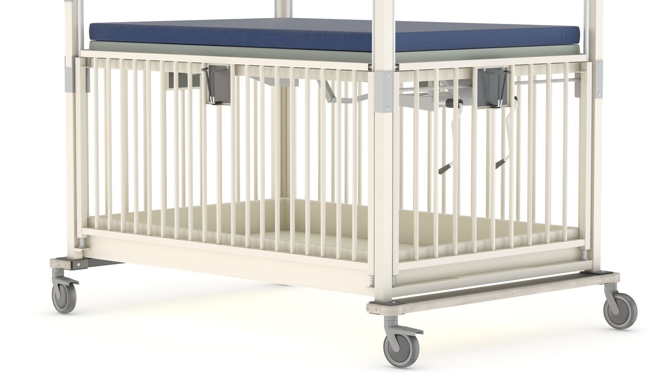 Medical Baby Crib PBR Realistic 3D model_3