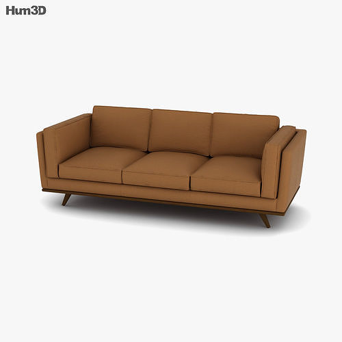 West Elm Zander Sofa 3D model CGTrader