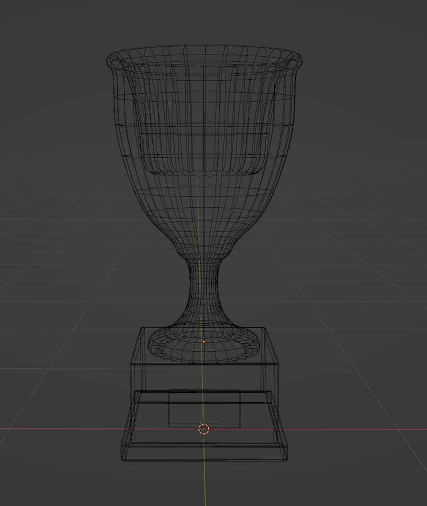 Golden Trophy 3D model_5