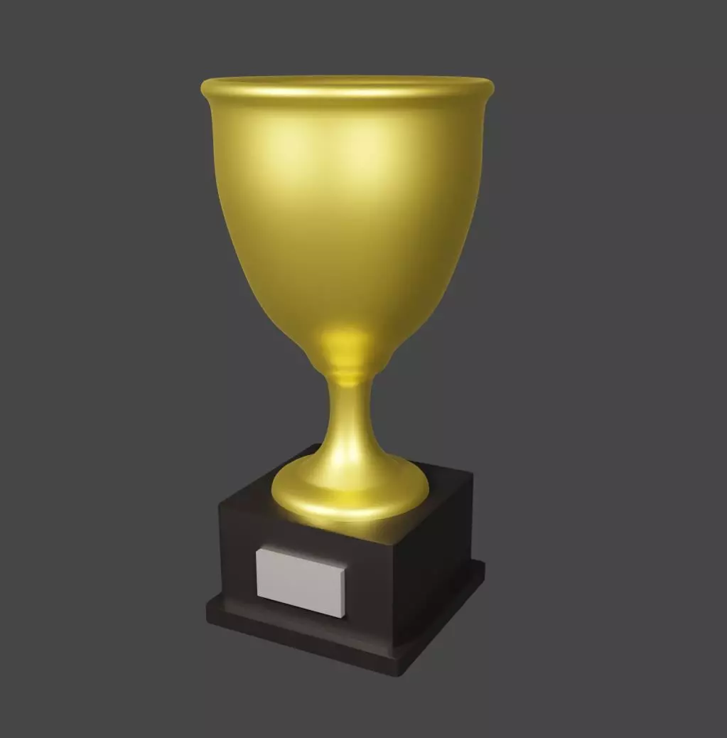 Golden Trophy 3D model_0