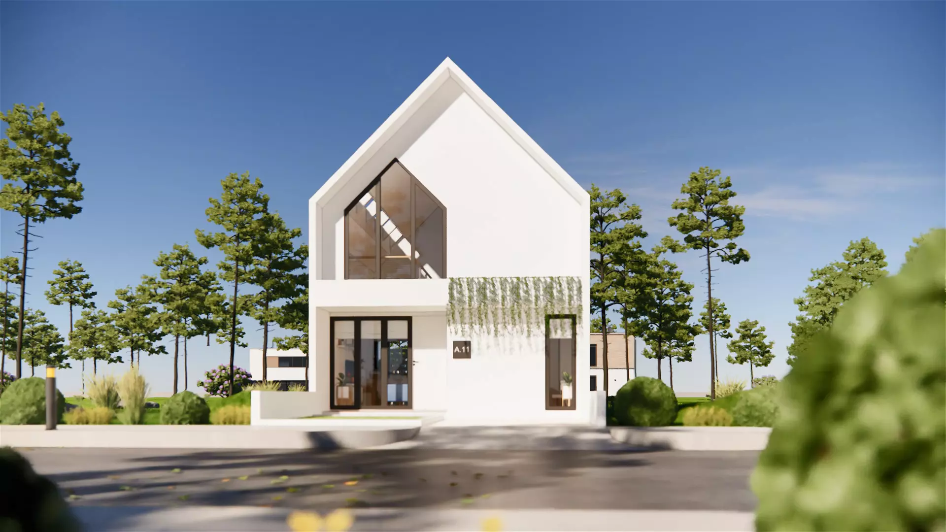 Desain rumah scandinavian 2 lantai 6x12 meter 3D model