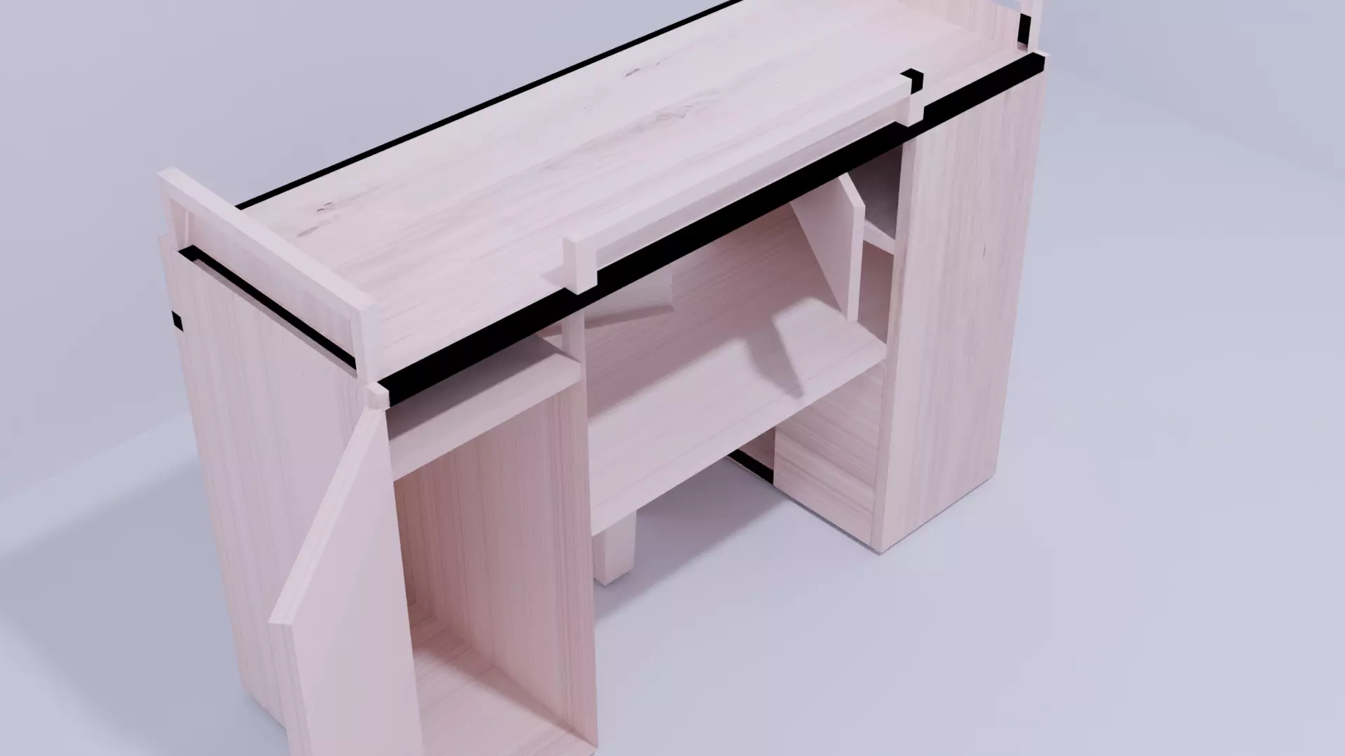 INHA University in Tashkent dormitory bed 3D model