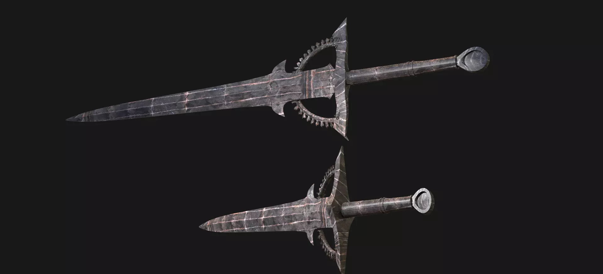 Dark Solar Blade and Dagger 3D model