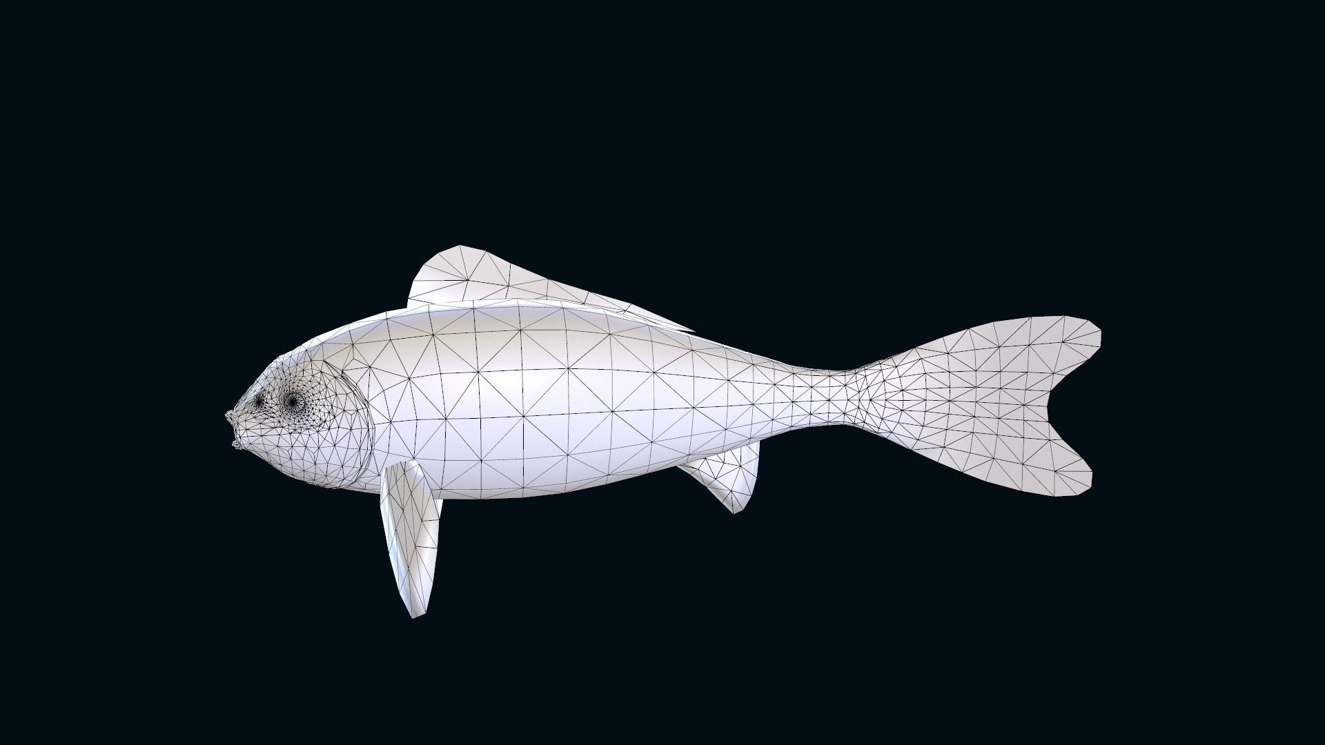 animated carp fish koi Low-poly 3D model_7