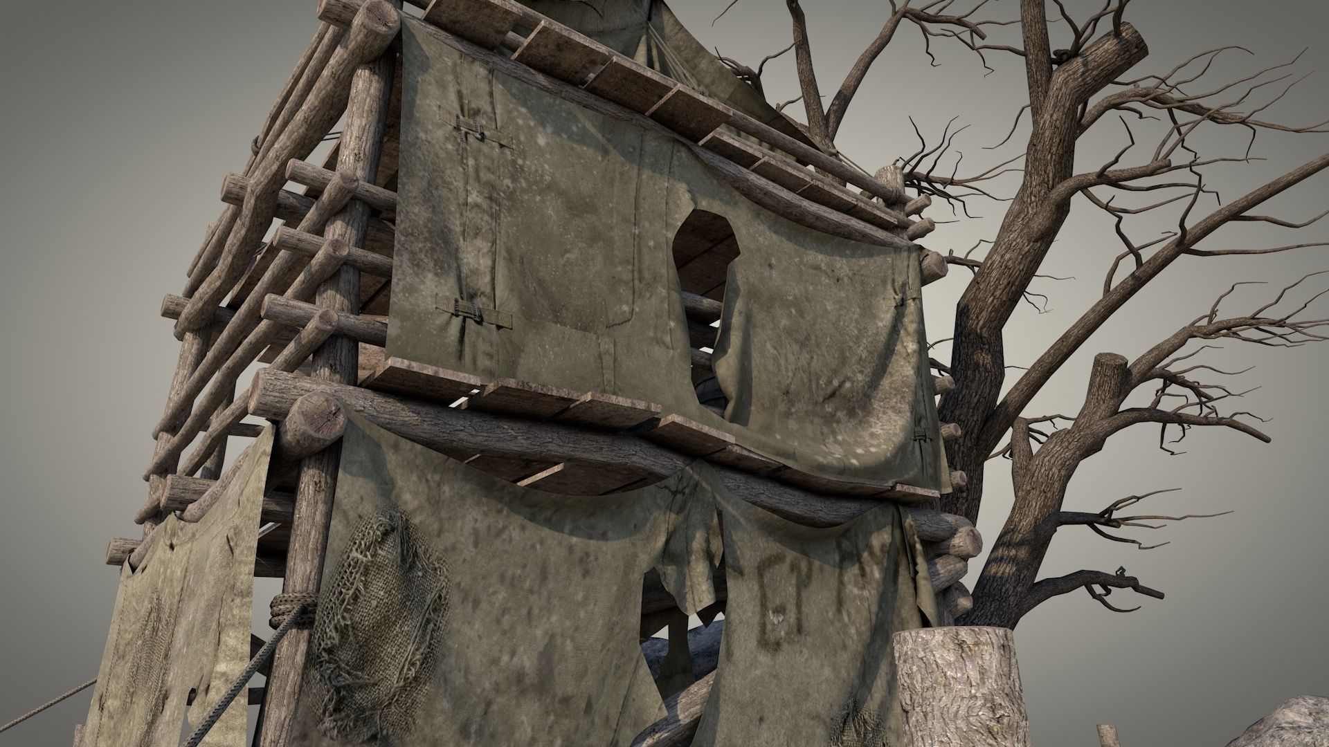 Survival Tent v9 3D model_10