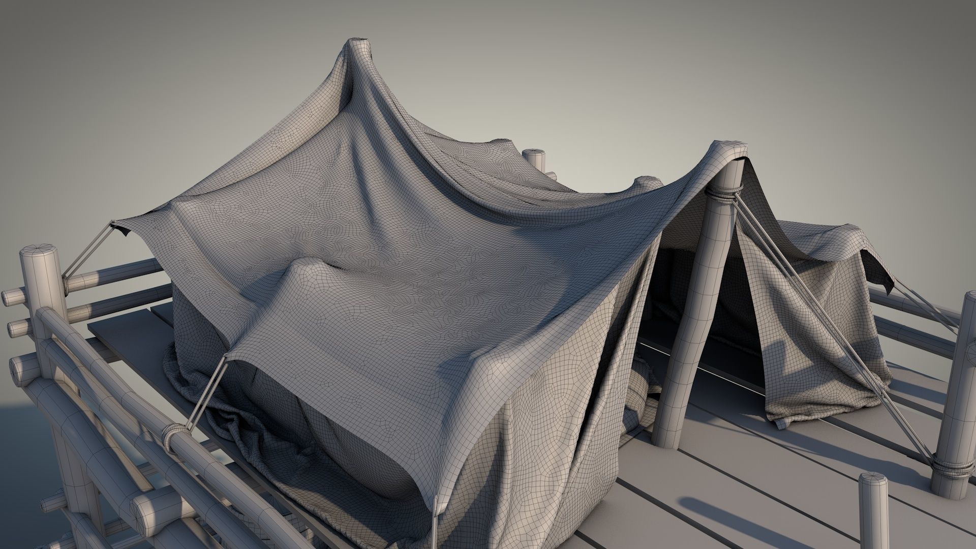 Survival Tent v9 3D model_22