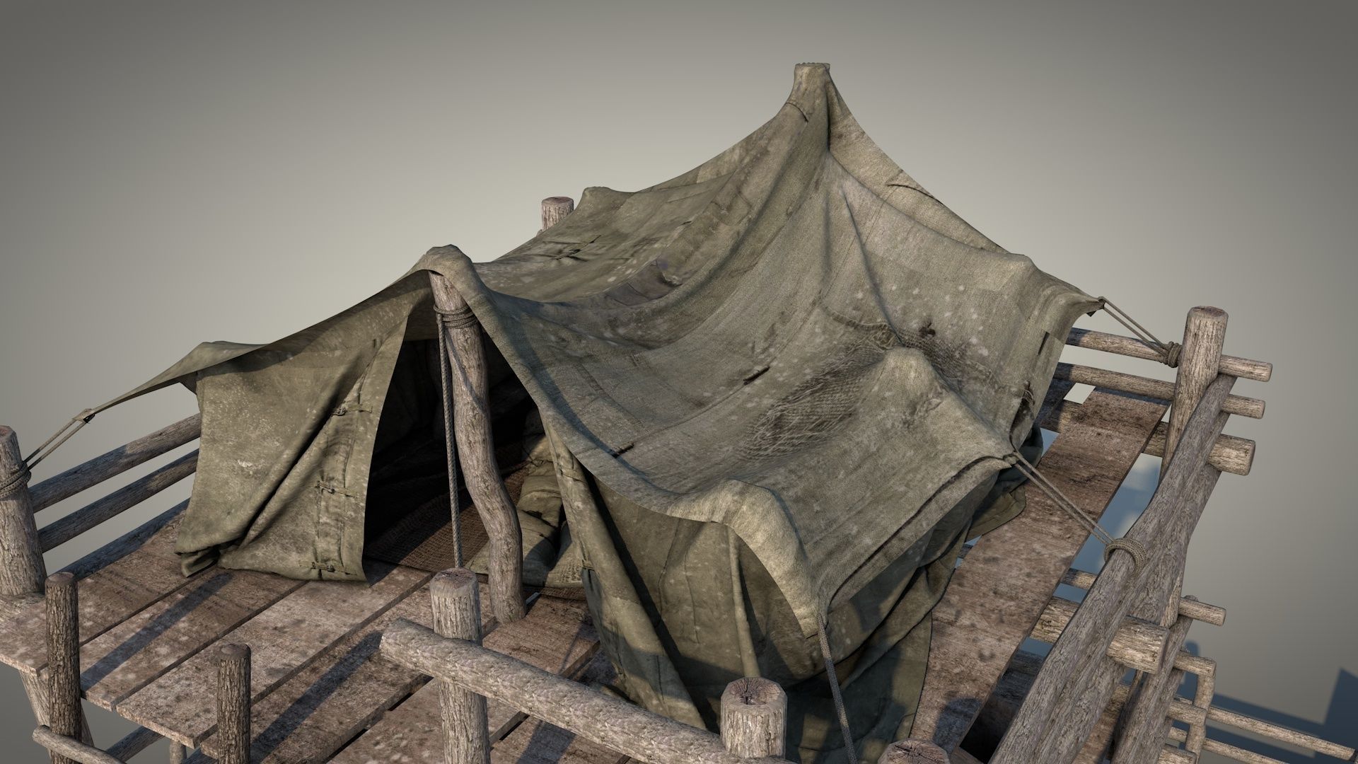 Survival Tent v9 3D model_21