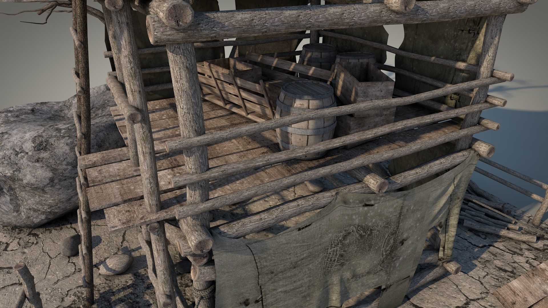 Survival Tent v9 3D model_8