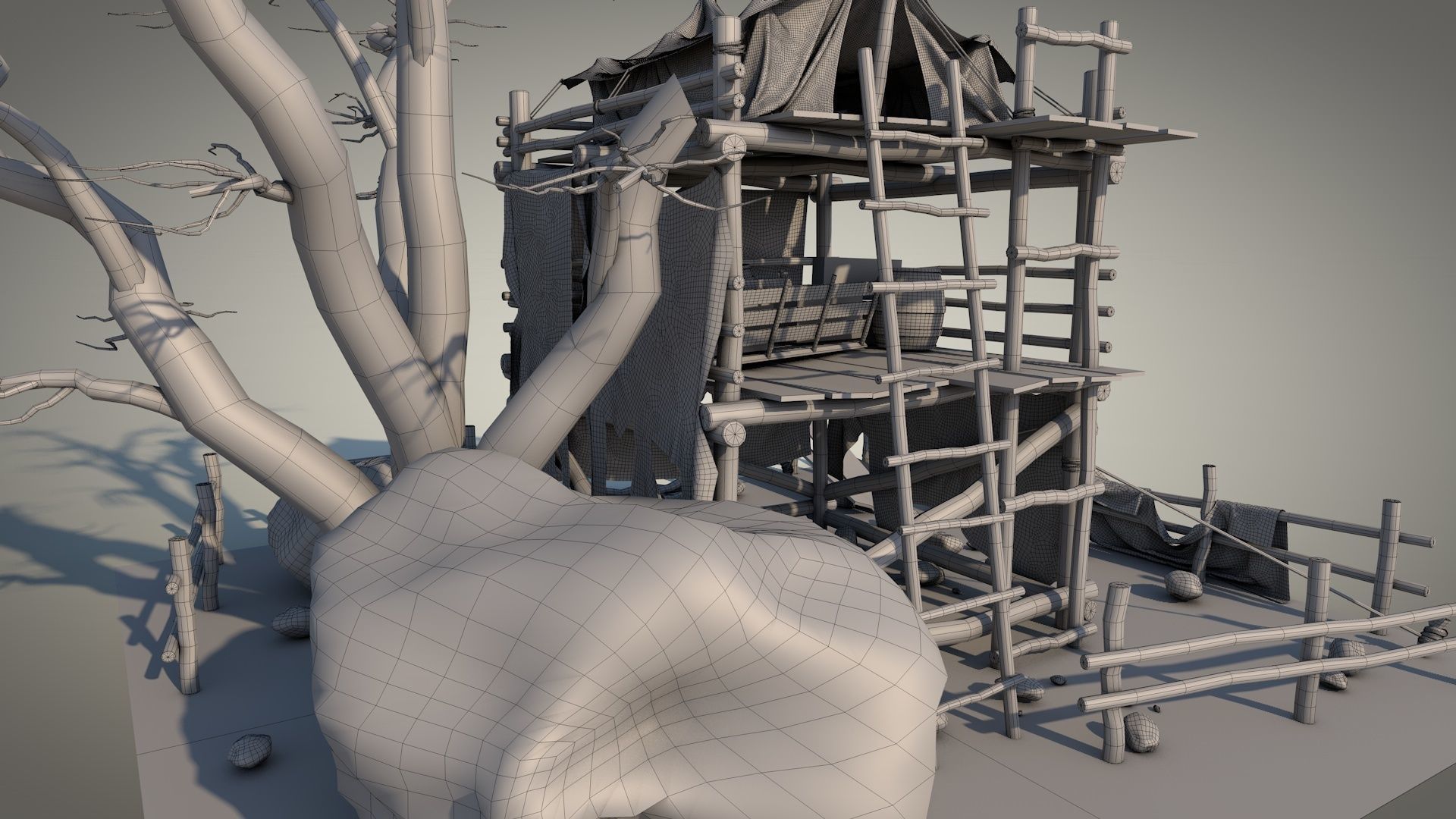 Survival Tent v9 3D model_12