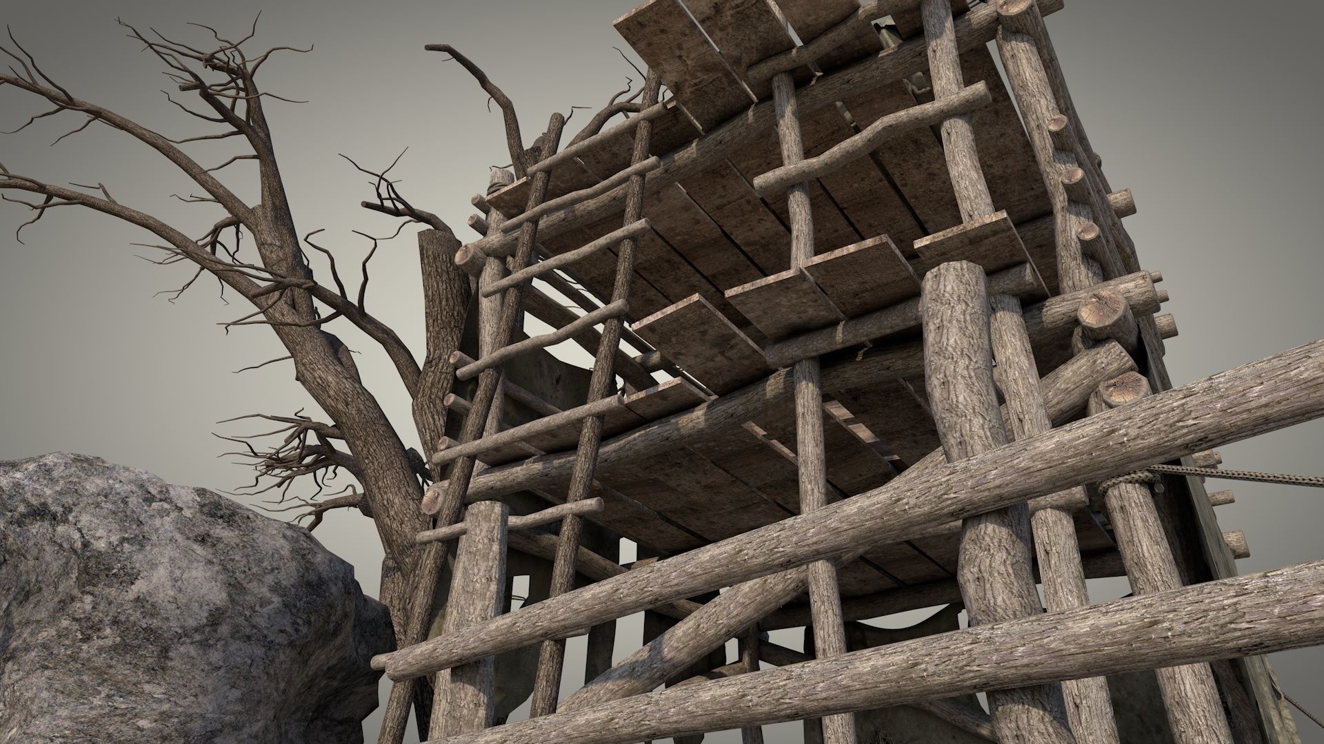 Survival Tent v9 3D model_11