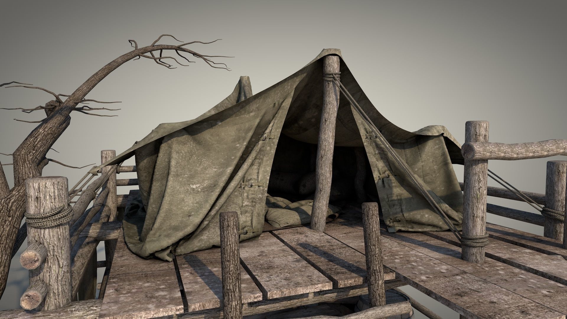 Survival Tent v9 3D model_9