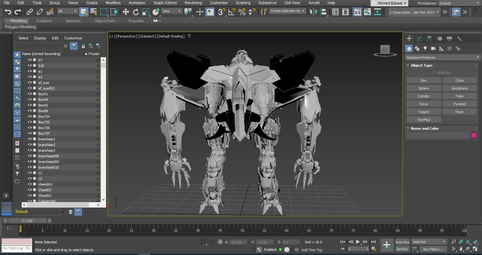 Transformers Starscream High Quality 3Ds Model 3D model_1