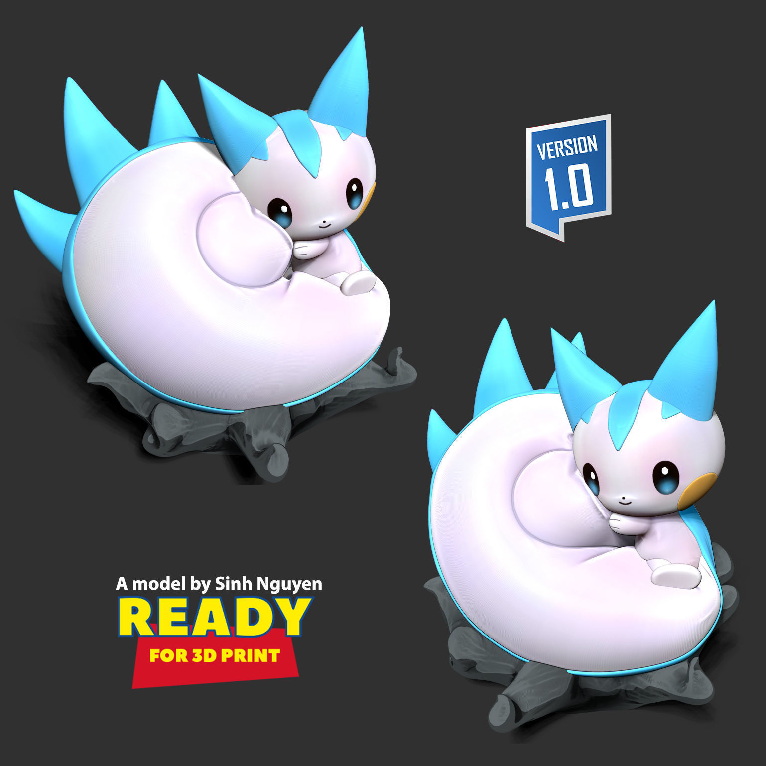 Pachirisu - Pokemon Fanart 3D print model_4