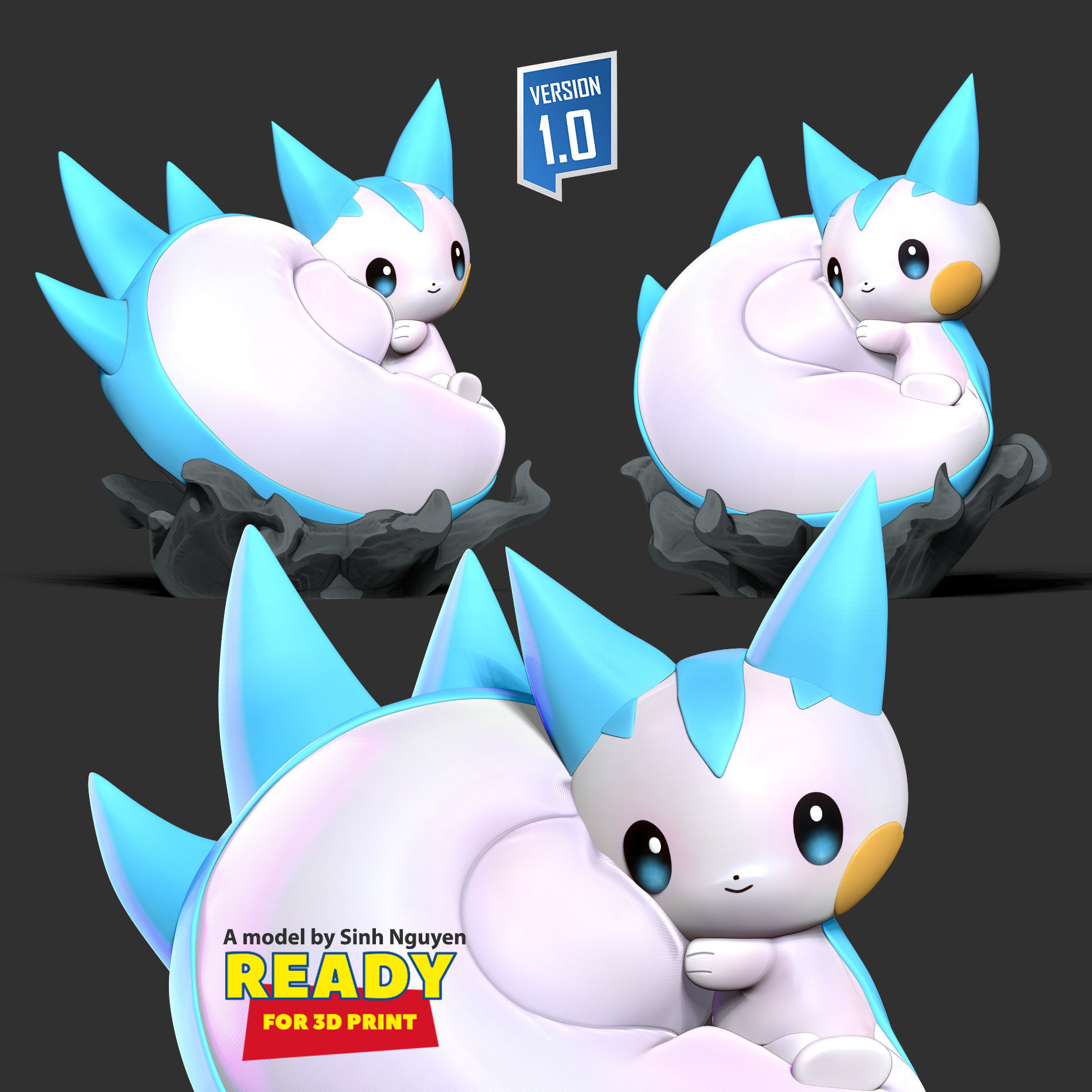 Pachirisu - Pokemon Fanart 3D print model_1