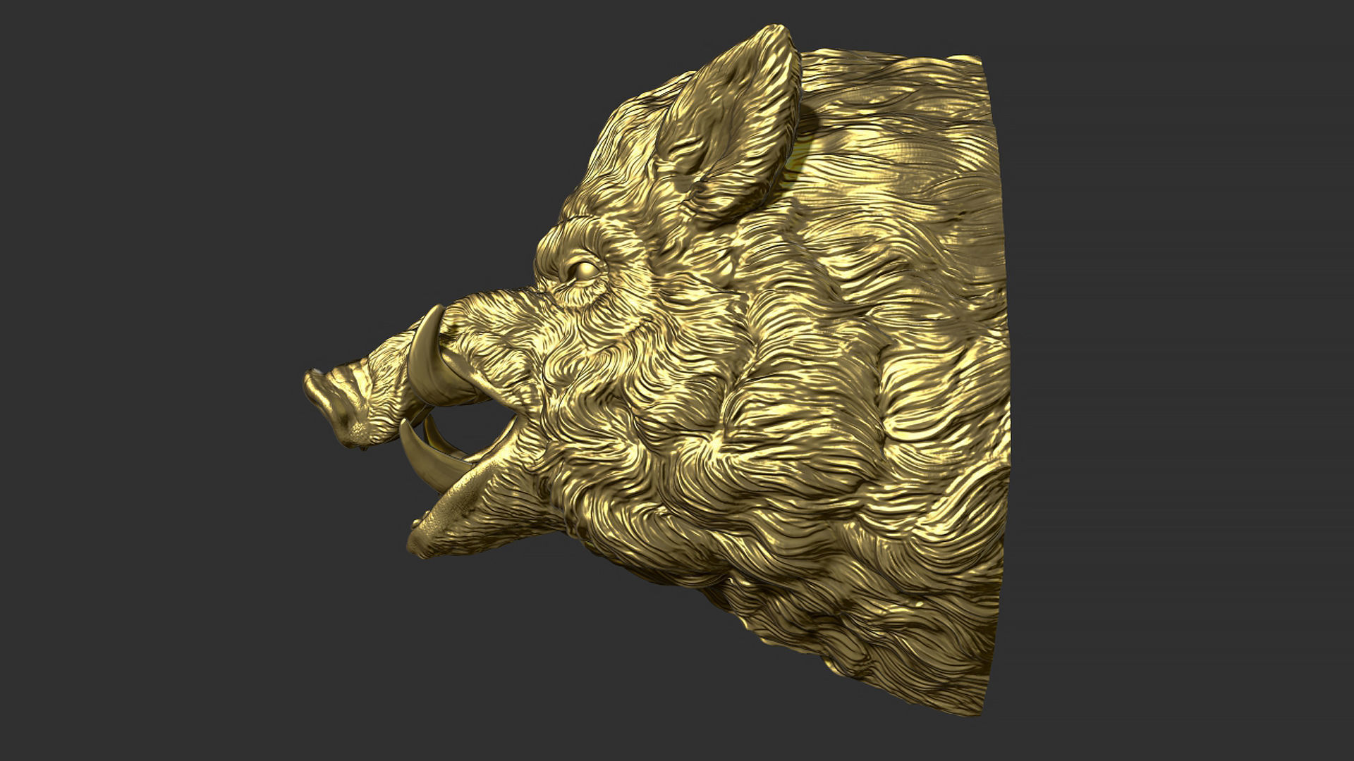 Wild boar hog 3D print model_10