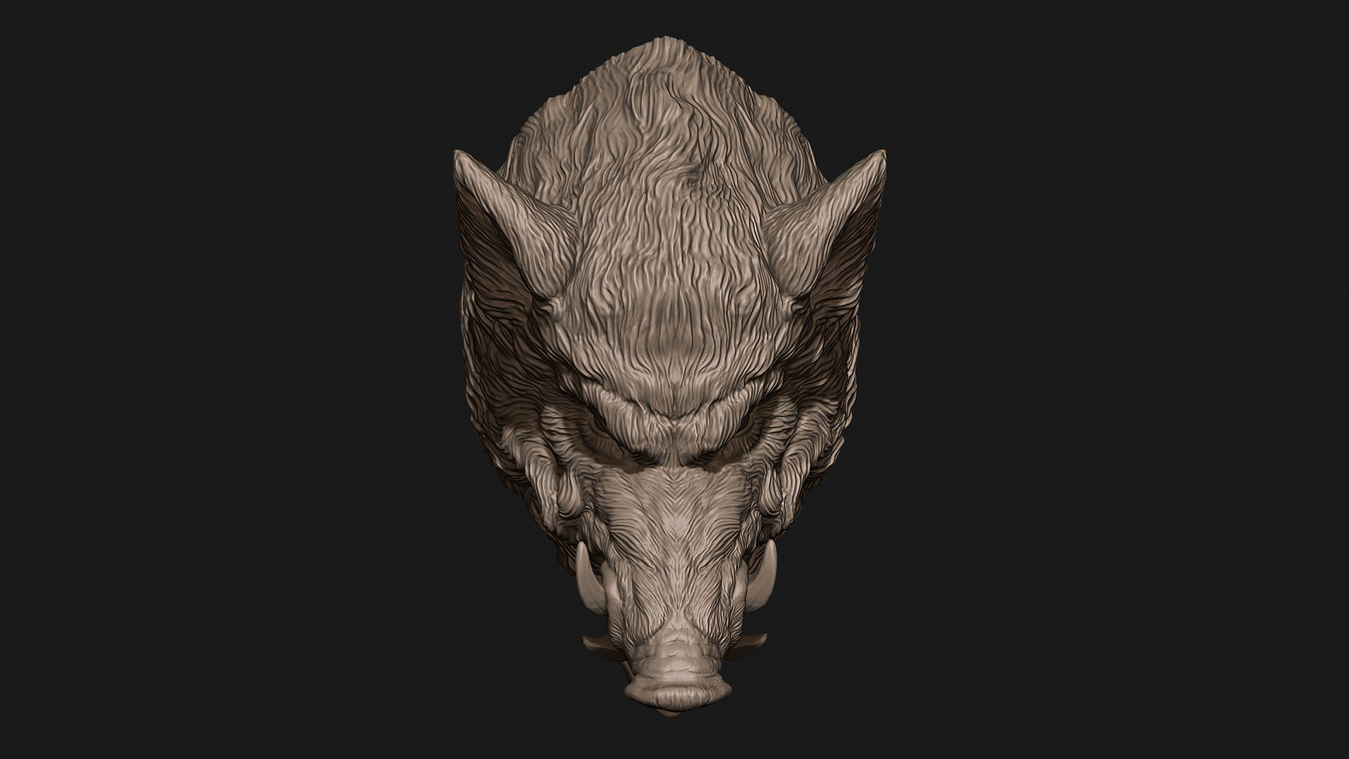 Wild boar hog 3D print model_18