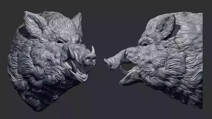 Wild boar hog 3D print model