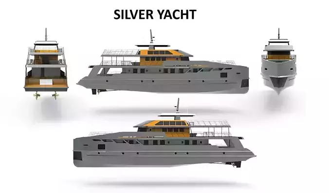 silver yacht