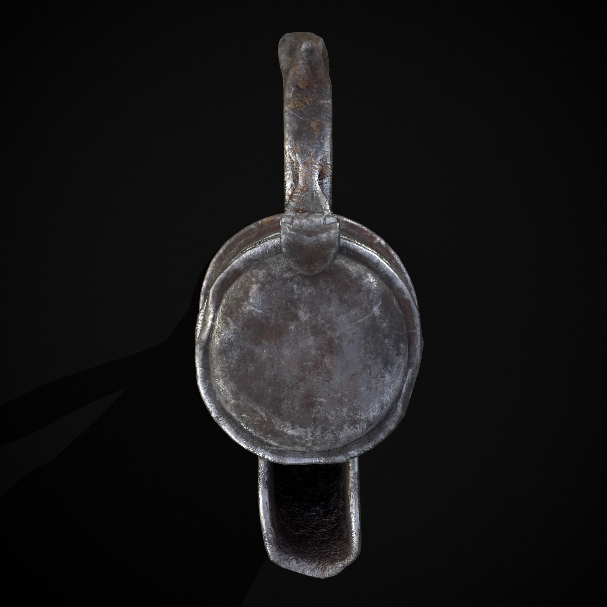 Worn Decorated Pewter Flagon Low-poly 3D model_13