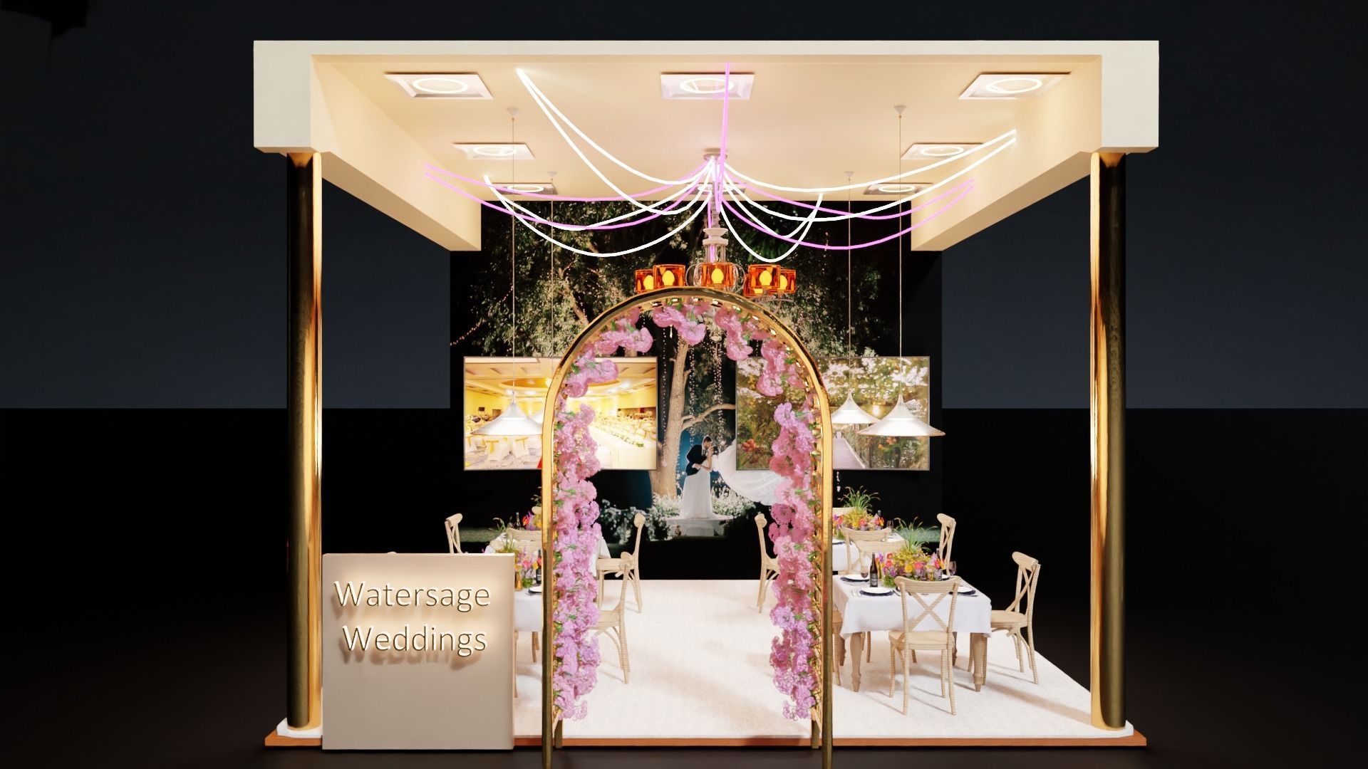 Exhibition hotel stall 3D model_2