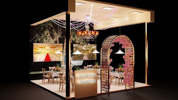 Exhibition hotel stall 3D model