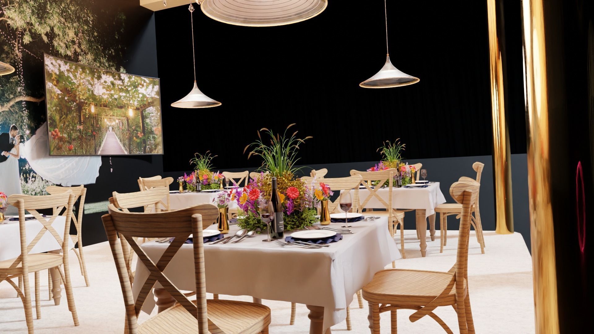 Exhibition hotel stall 3D model_1