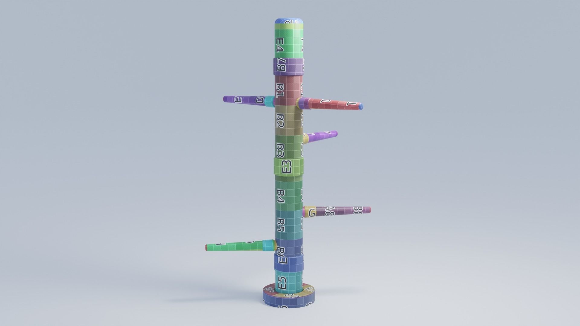 Training Dummy Low-poly 3D model_7