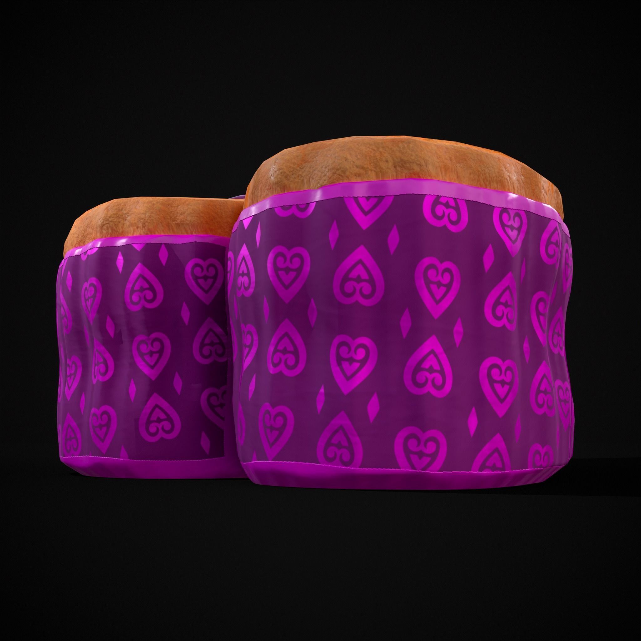 Valentines Jelly Heart Pastry Low-poly 3D model_17