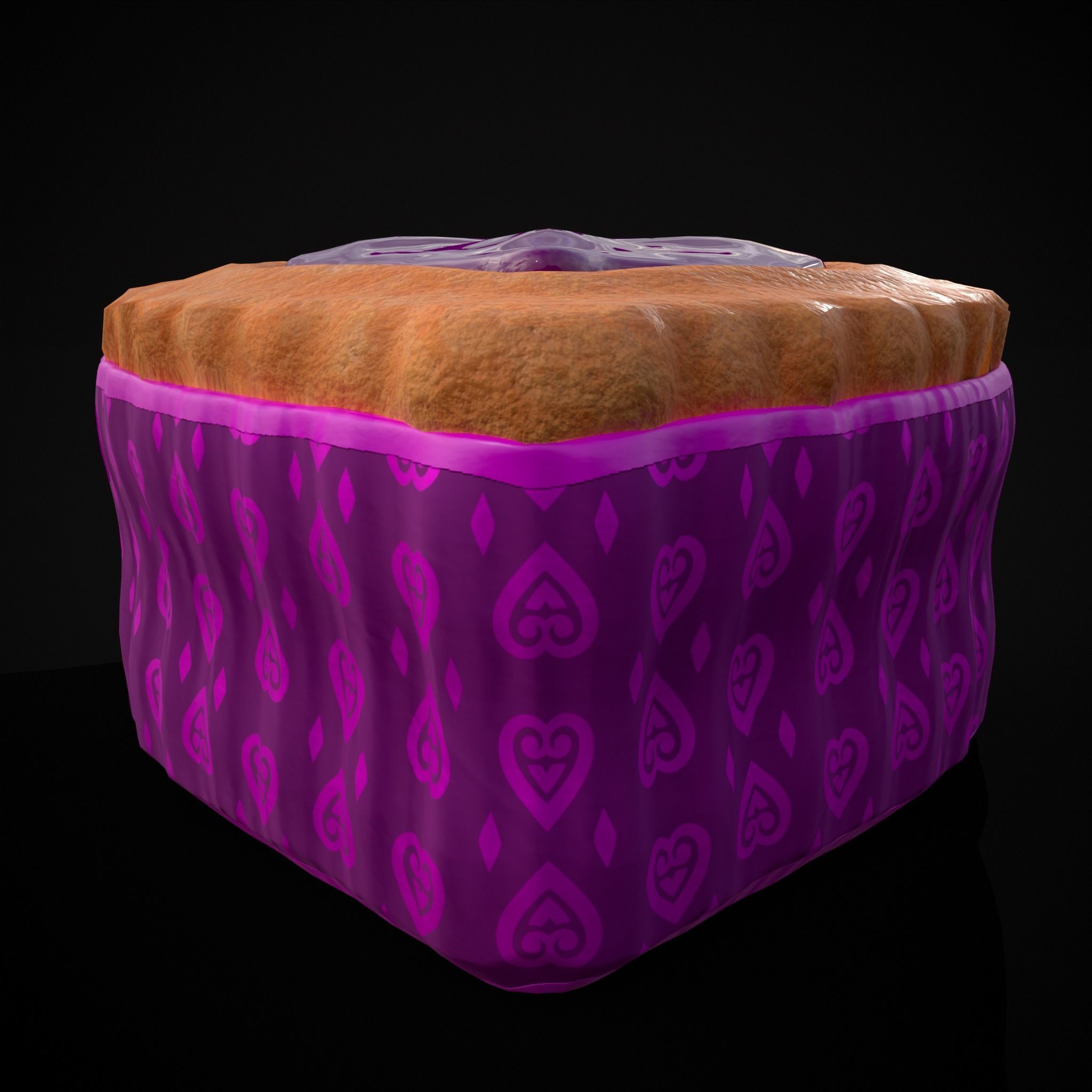 Valentines Jelly Heart Pastry Low-poly 3D model_23