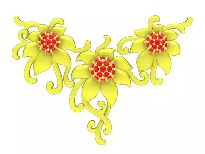 diamond flower necklaces 4662