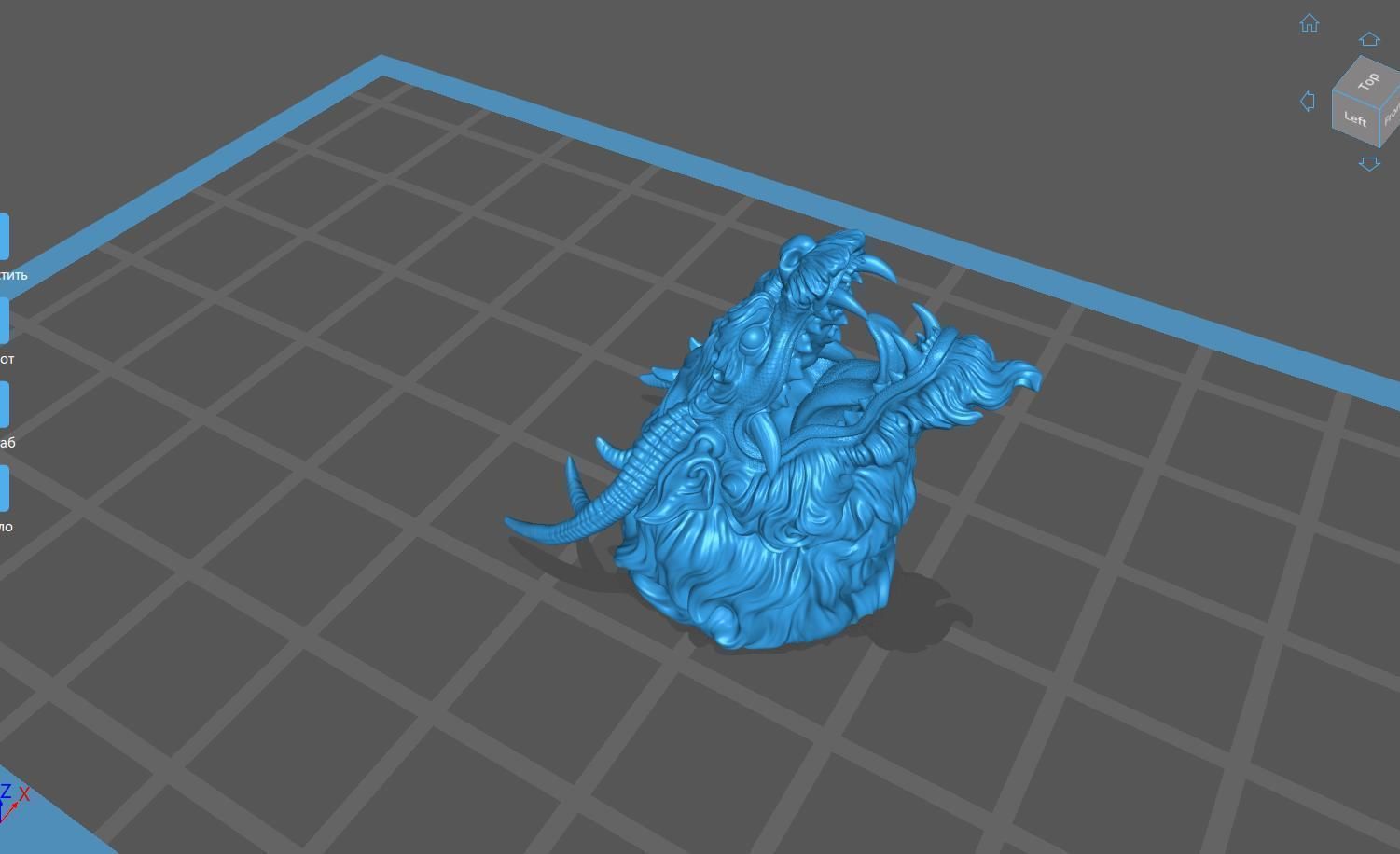 Chinese dragon head 3D print model_22