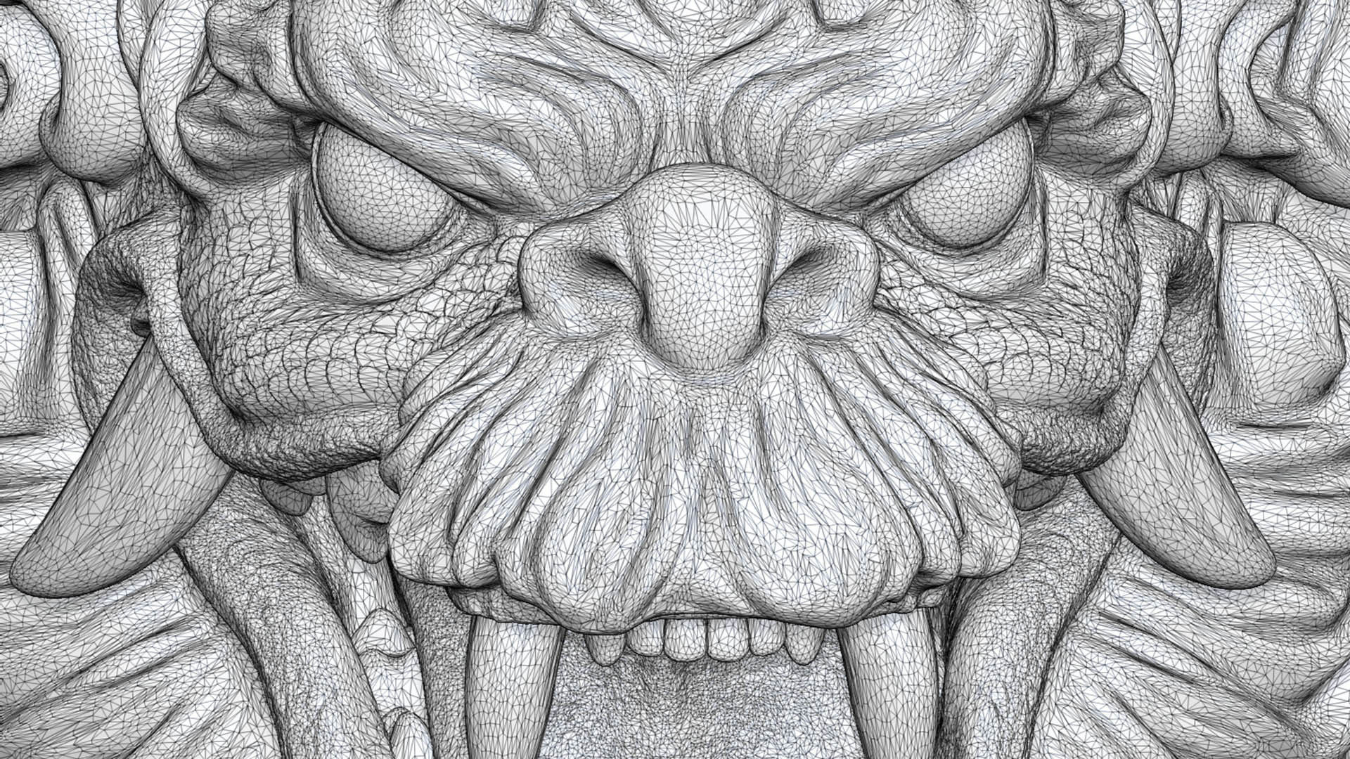 Chinese dragon head 3D print model_20