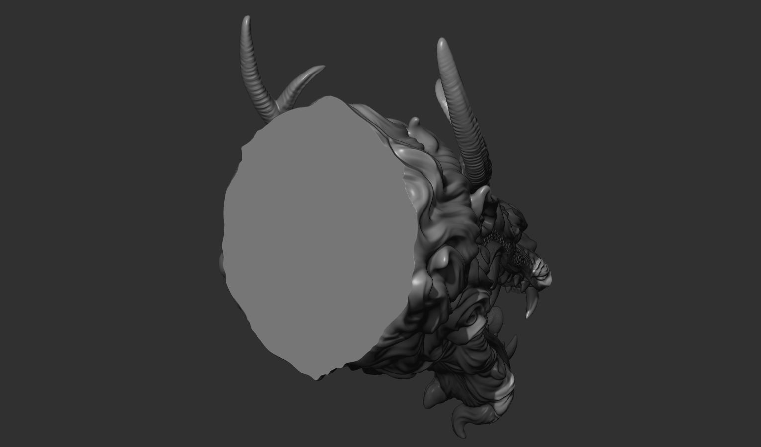 Chinese dragon head 3D print model_19