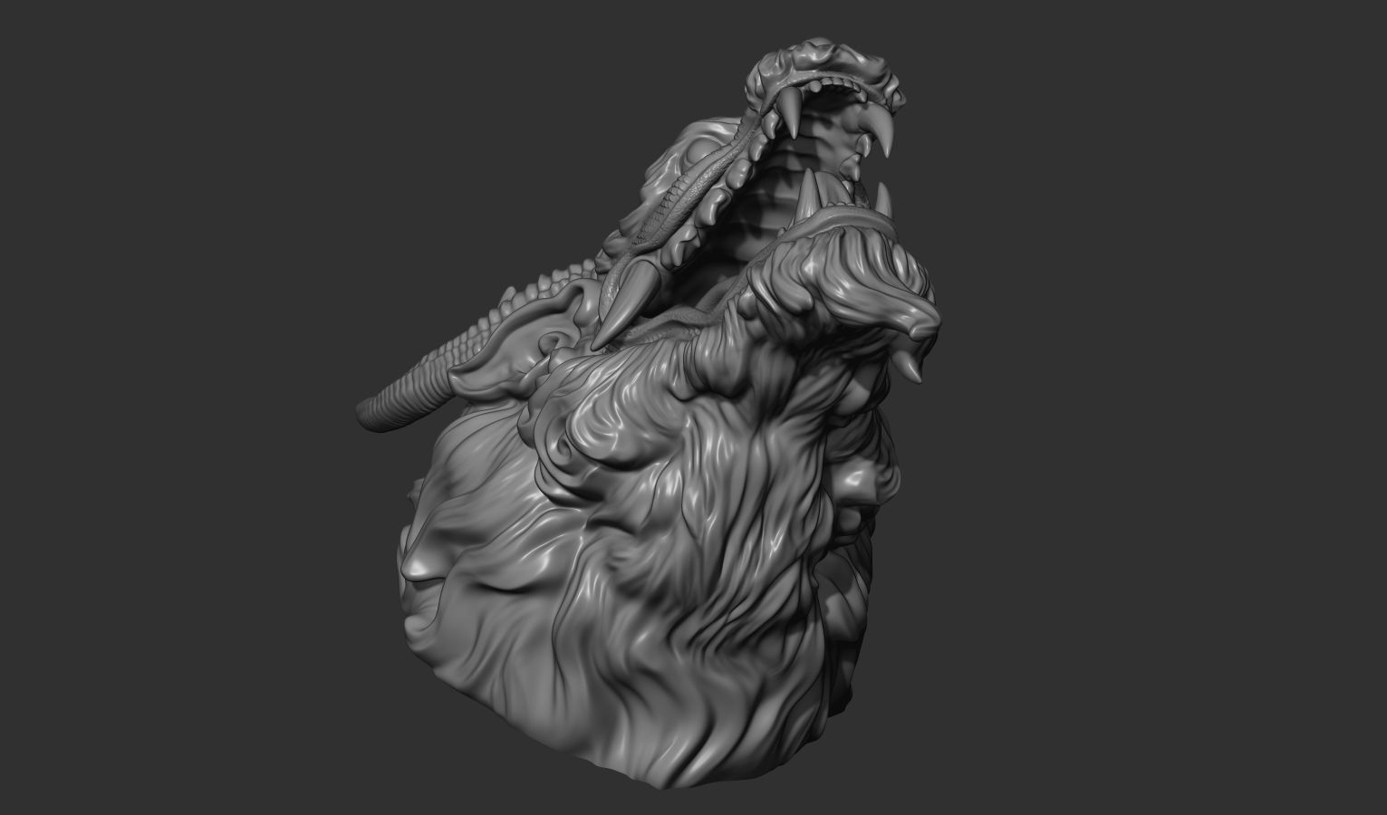 Chinese dragon head 3D print model_11