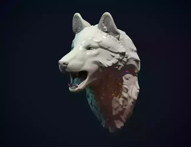 Wolf Head 3D print model