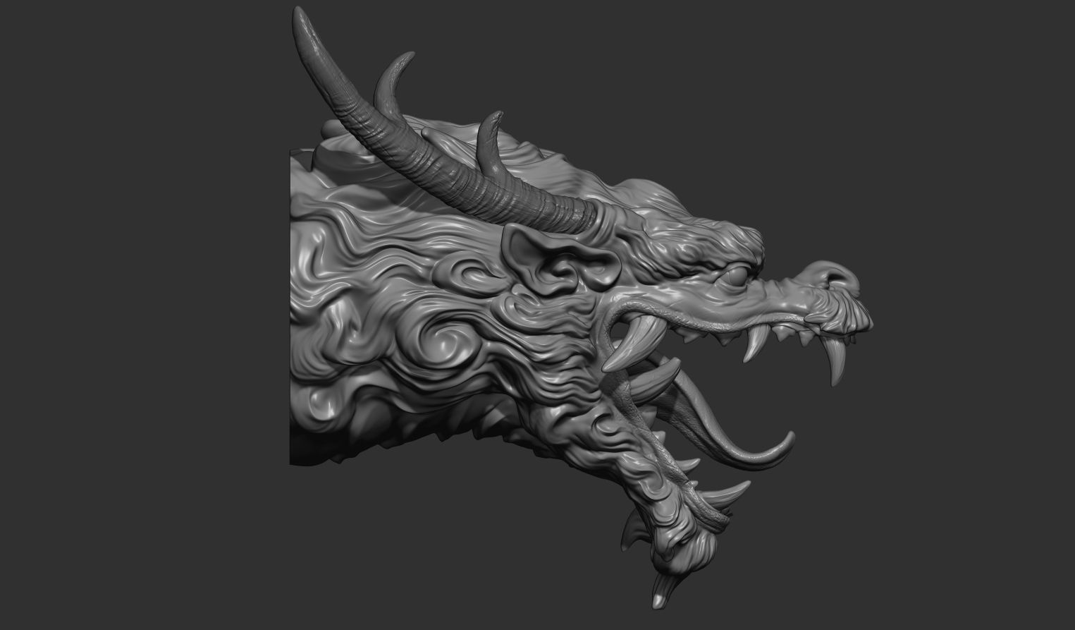 Chinese dragon grin 3D print model_13