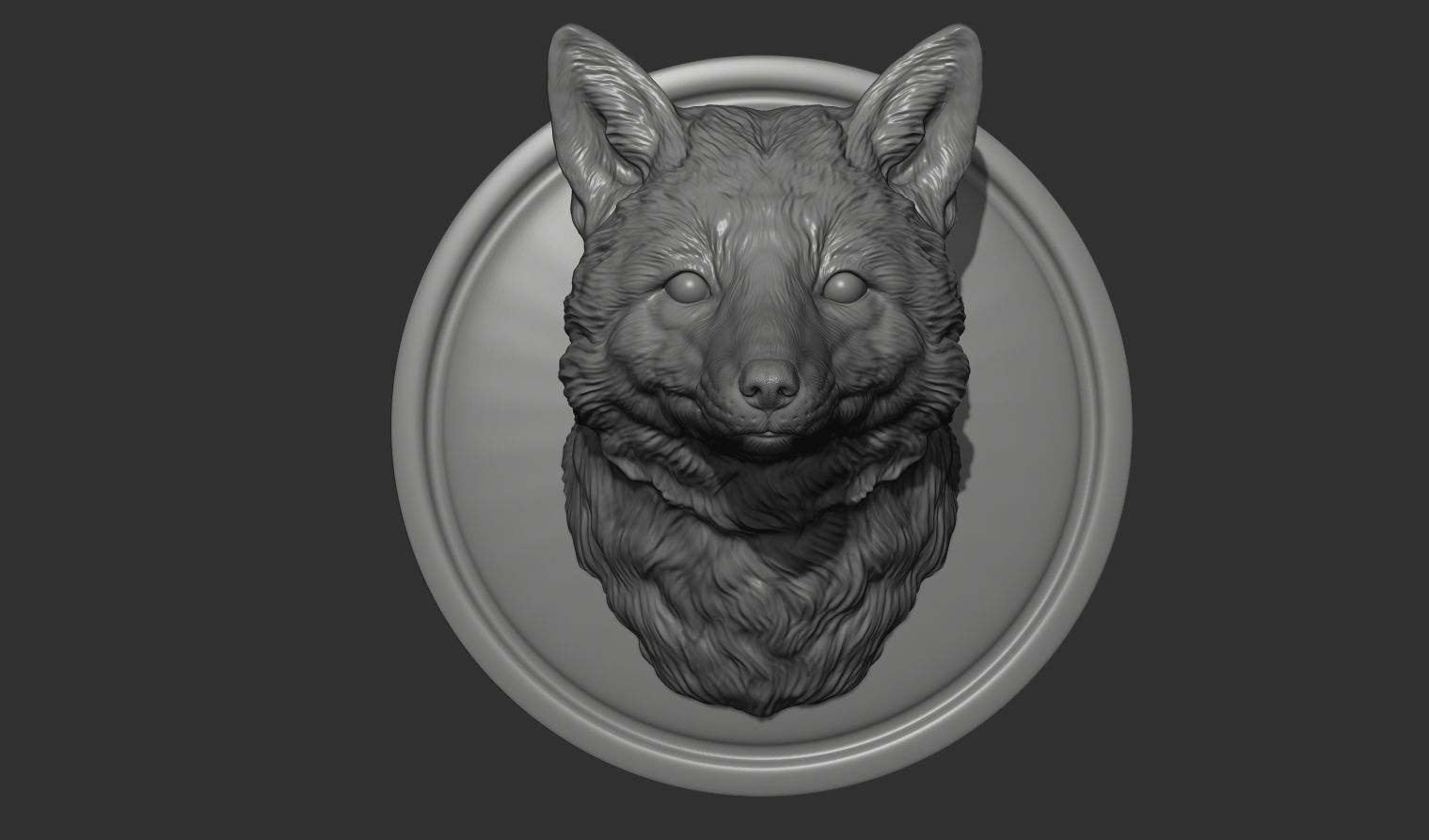 Fox head 3D print model_2